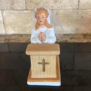 Vintage Roman 1985 Little Girl First Holy Communion Figurine